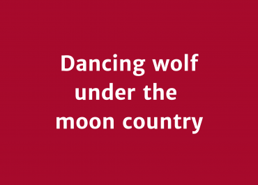 Dancing wolf under the moon country