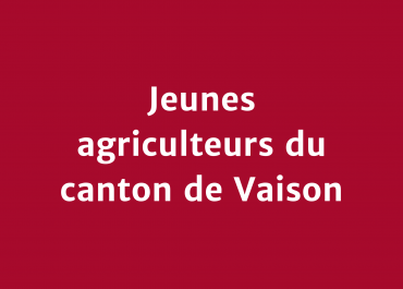 Jeunes agriculteurs du canton de Vaison