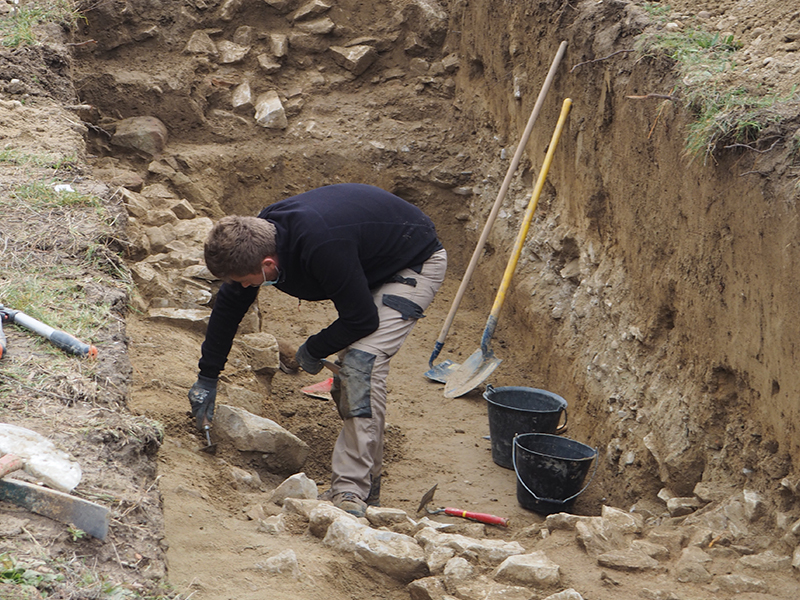 Visite d'un chantier de fouilles archéologiques à Vaison-la-Romaine